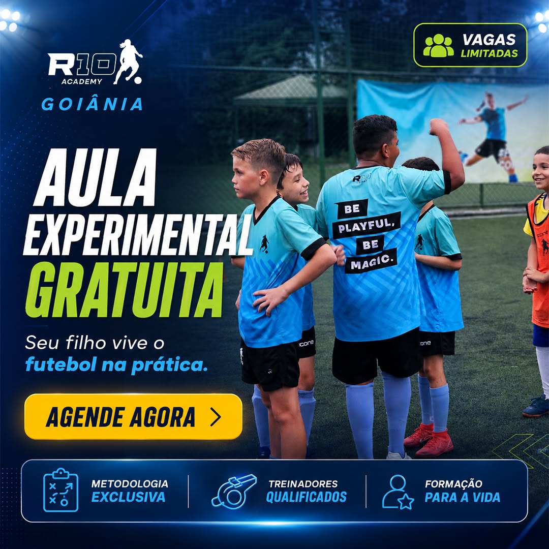 Criativo em arte produzido pela SVX para a R10 Academy Goiânia